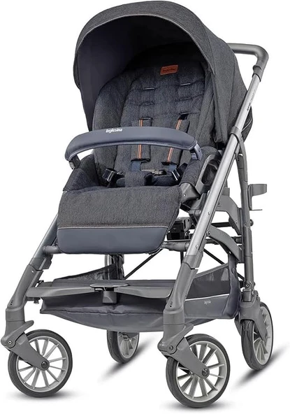 Inglesina Trilogy Tek El Tek Hamle ile Katlanıp Açılan Çift Yön Bebek Arabası Özel Koleksiyon - Village Denim - 2