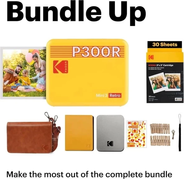 KODAK Mini 3 Retro 4PASS Taşınabilir Fotoğraf Yazıcısı - 9