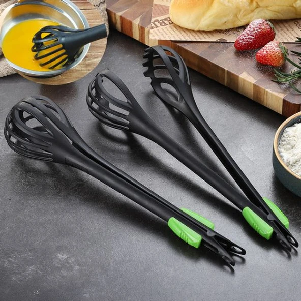 Pratik Kilitlenebilir Sihirli Çırpıcı Yumurta Sos Krema Çırpıcı Ve Makarna Maşası ürün görseli