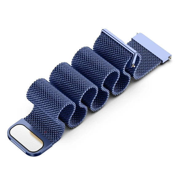 Huawei Watch GT4 41mm Uyumlu Manyetik Milanese Loop Metal Kordon   Lacivert - Resim 6