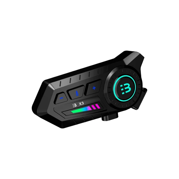 X3 Motor Kask Kulaklık Rgb Modlu Su Geçirmez 5.3 Bluetooth Intercom - 1