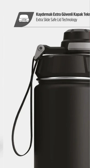 Stevig ST-251 4 Work Flip Open Coffee Mug Çelik Termos 400ML Grey - 5