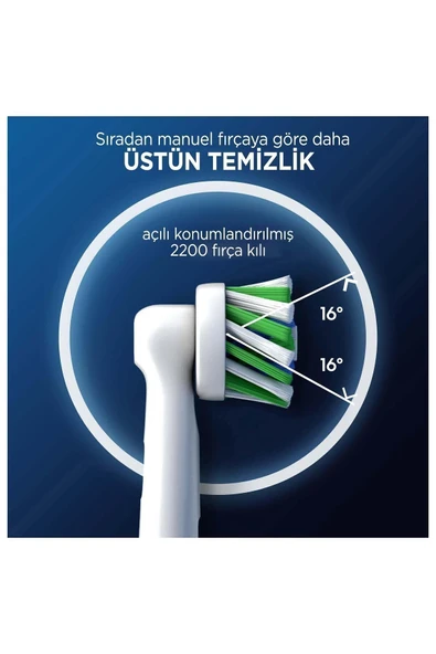 Oral-B Pro Cross Action 9'lu Diş Fırçası Yedek Başlığı EB50 - Resim 3