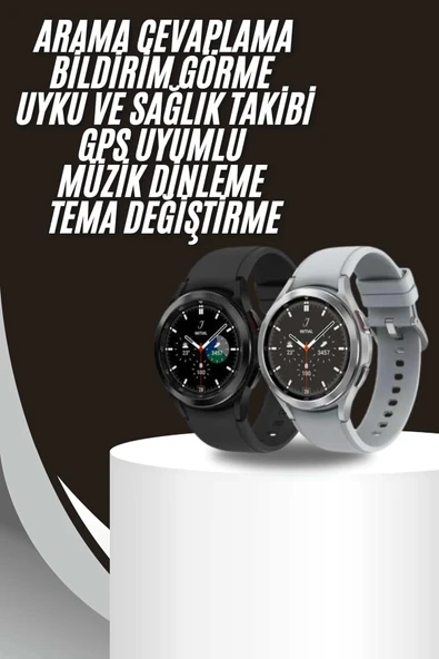 Akıllı Saat Bluetooth Bağlantılı Yuvarlak Ekran Plastik Kordonlu - Resim 2