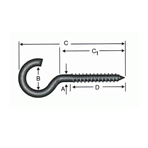 Açık Piton, Kanca, Çengel 20x80 - 144 Adet - Resim 2