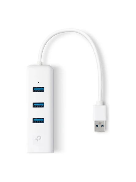TP-LINK UE330 USB 3.0 3 Port Hub Ve Gigabit Ethernet Adaptör 2'si 1 Arada USB Adaptör - Resim 3