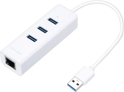 TP-LINK UE330 USB 3.0 3 Port Hub Ve Gigabit Ethernet Adaptör 2'si 1 Arada USB Adaptör ürün görseli
