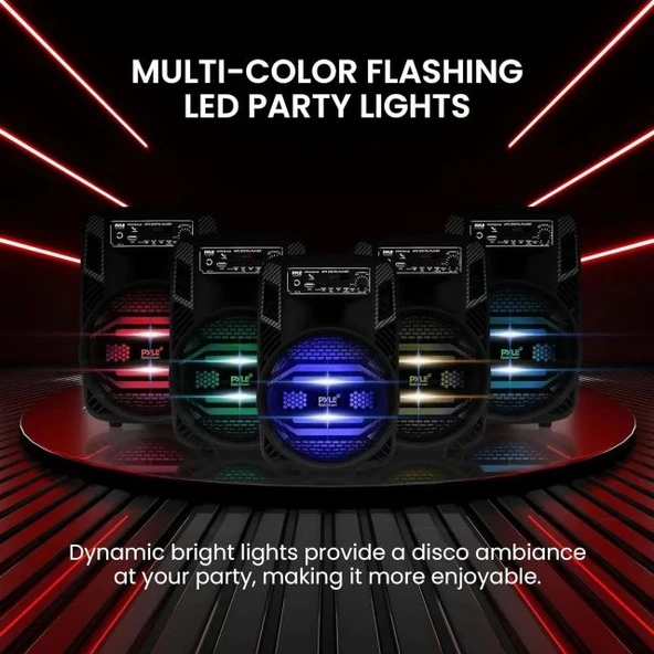 Pyle Taşınabilir Bluetooth PA Hoparlör Sistemi PPHP835B - 4