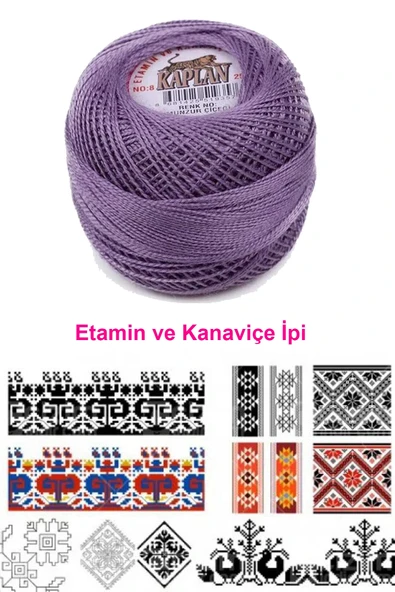 Kaplan Etamin Ve Kanaviçe İpi 8 No Kod/Renk: MUNZUR ÇİÇEĞİ - Royaleks - 2