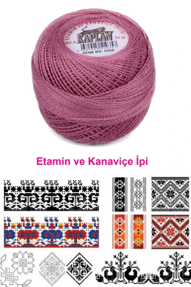 Kaplan Etamin Ve Kanaviçe İpi 8 No Kod/Renk: 3350 - Royaleks - 2