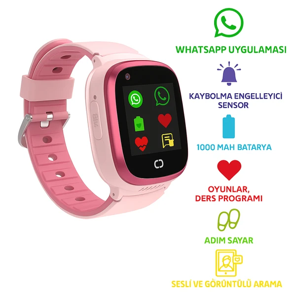 Milky Watch Pro 4G LTE Çocuk Akıllı Saati, 2MP Kamera, GPS Takibi, Koldan Çıkarma Sensörü, Suya Dayanıklı, SOS Butonu, Görüntülü Arama - 3