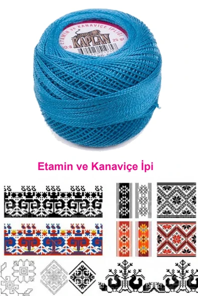 Kaplan Etamin Ve Kanaviçe İpi 8 No Kod/Renk: 518 - Royaleks - Resim 2