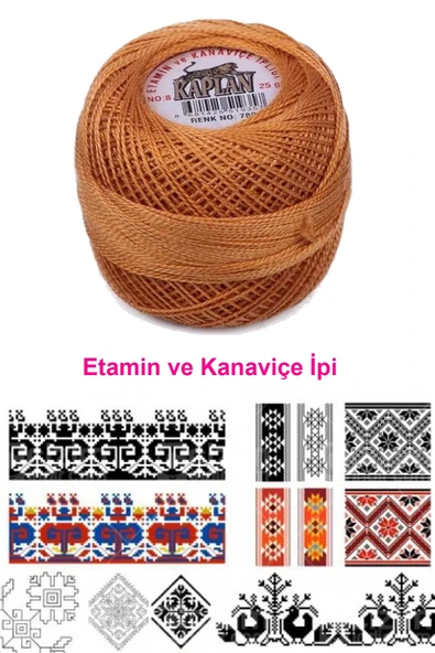 Kaplan Etamin Ve Kanaviçe İpi 8 No Kod/Renk: 780 - Royaleks - Resim 2