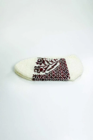 2 Çift El Örgüsü Kışlık Şık Kadın Yün Patik Set 2 - Resim 3