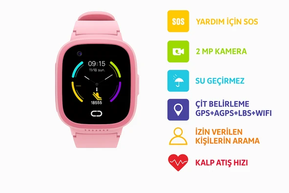 Milky Watch Pro 4G LTE Çocuk Akıllı Saati, 2MP Kamera, GPS Takibi, Koldan Çıkarma Sensörü, Suya Dayanıklı, SOS Butonu, Görüntülü Arama - 2