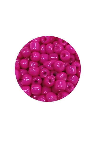 Dökme Cam Kum Boncuk Büyük Boy (6/0) 4 mm - 60 Gram - Açık Mor - BNC130 - Resim 2