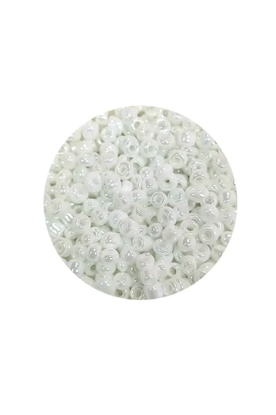 Dökme Cam Kum Boncuk (8/0) 3 mm - 20 Gram - Parlak Beyaz - BNC153 - 2