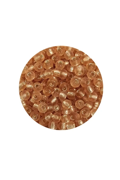 Dökme Cam Kum Boncuk (8/0) 3 mm - 60 Gram - Şeffaf Bal Rengi - BNC184 - 2