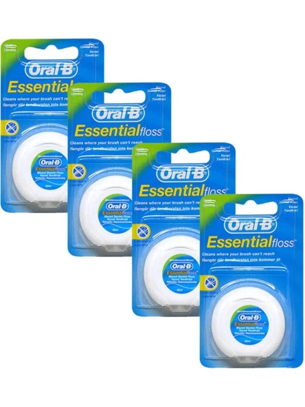 Oral-B Oral B Essential Floss Mint Naneli 50 Metre 4 Adet Diş Ipi
