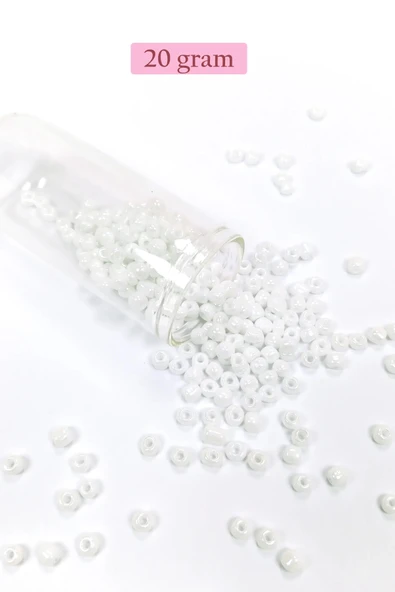 Dökme Cam Kum Boncuk Büyük Boy (6/0) 4 mm - 4 Renk - Toplam 80 Gram - BNC407 - Resim 2