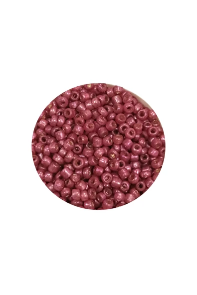 Dökme Cam Kum Boncuk (11/0) 2 mm - 60 Gram -  Koyu Pembe - BNC046 - 2