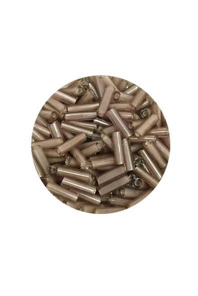Uzun Boru Kesme Boncuk Çap 2mm Uzunluk 10 mm - 20 Gram - Duman - BNC253 - Resim 2