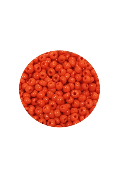 Dökme Cam Kum Boncuk (11/0) 2 mm - 20 Gram -  Turuncu - BNC013 - 2