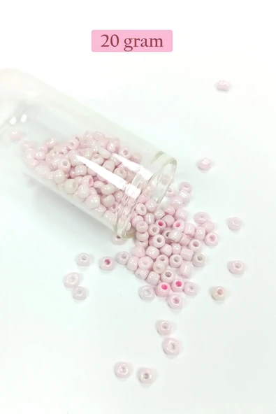 Dökme Cam Kum Boncuk Büyük Boy (6/0) 4 mm - 4 Renk - Toplam 80 Gram - BNC408 - Resim 5