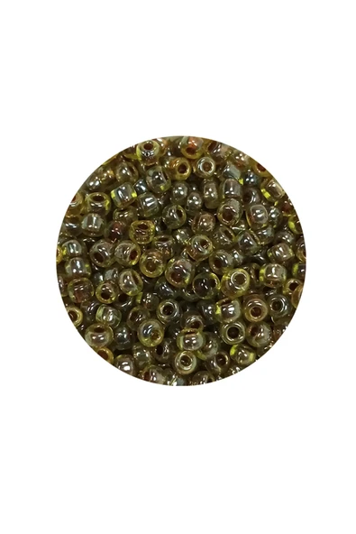 Dökme Cam Kum Boncuk (8/0) 3 mm - 20 Gram - Yeşil Siyah - BNC182 - Resim 2