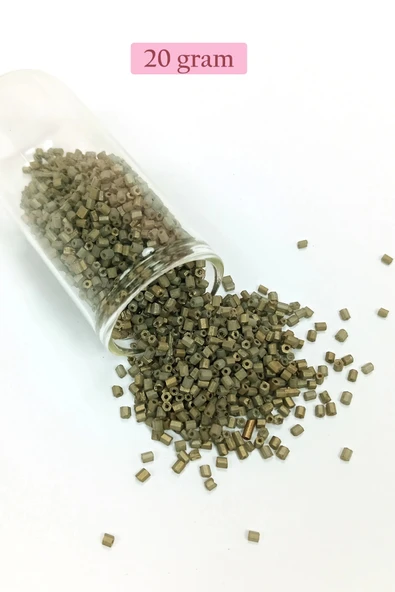 Kesme Cam Boncuk 2mm - 20 Gram - Mat Asker Yeşili -BNC317 ürün görseli 1