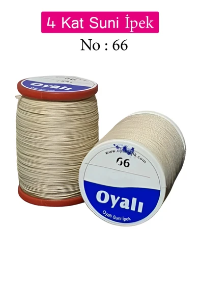 Oyalı 4 Kat Suni İpek İplik İğne Oyası Boncuk İpi Tığ Oyası No:66 ürün görseli 1