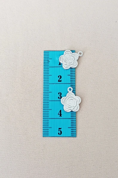 Oya Abiye Bileklik Kolye Pleksi Metalik Plastik Pul Gümüş Renk 24 gram 120 adet - BNC584 - 2