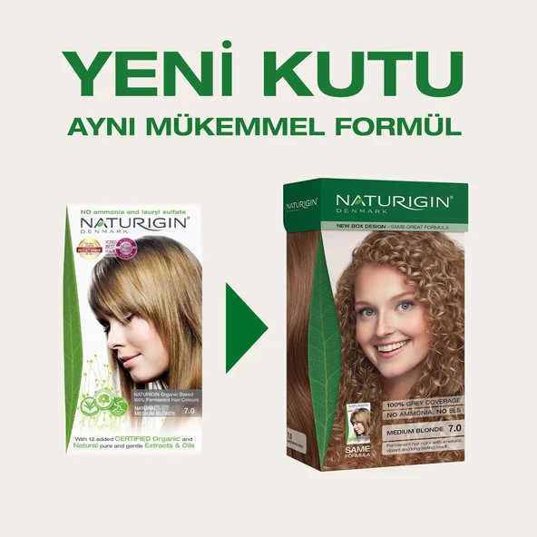 Naturigin Organik İçerikli Saç Boyası Orta Bakır Sarısı 6.34 - 2