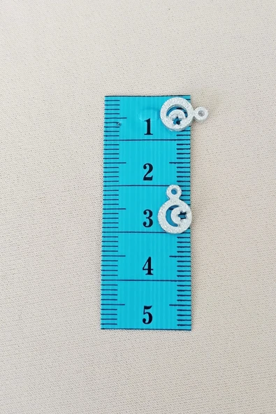 Oya Abiye Bileklik Kolye Pleksi Metalik Plastik Pul Gümüş Renk 8 gram 100 adet - BNC516 - 2