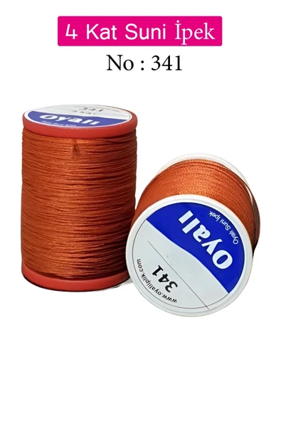 Oyalı 4 Kat Suni İpek İplik İğne Oyası Boncuk İpi Tığ Oyası No:341 ürün görseli 1