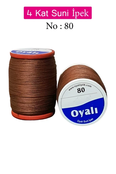 Oyalı 4 Kat Suni İpek İplik İğne Oyası Boncuk İpi Tığ Oyası No:80 ürün görseli 1