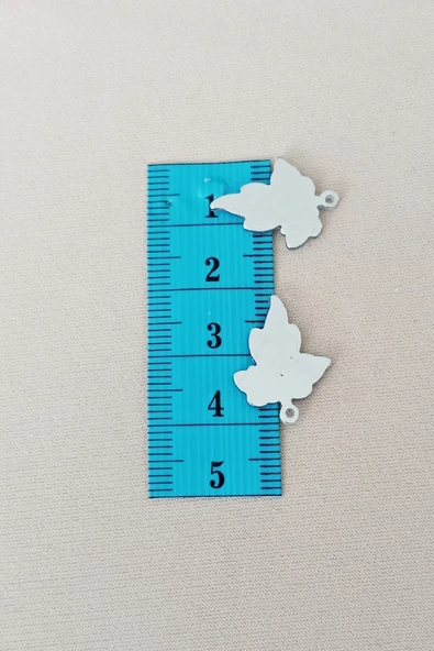 Oya Abiye Bileklik Kolye Pleksi Metalik Plastik Pul Gümüş Renk 8 gram 30 adet - BNC532 - 2