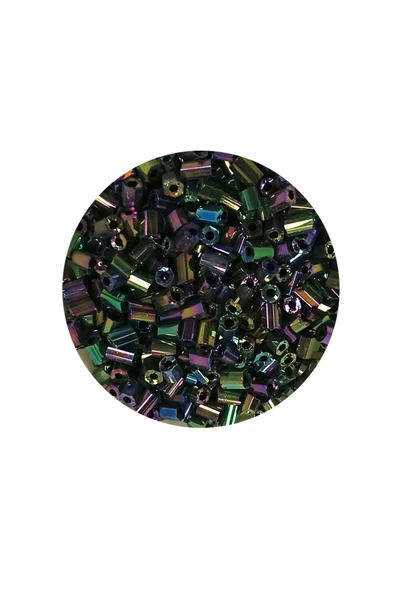 Kesme Cam Boncuk 2mm - 20 Gram - Parlak Alacalı -BNC304 - Resim 2