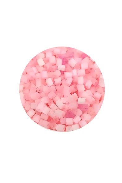 Kesme Cam Boncuk 2mm - 60 Gram - Şeker Pembe - BNC398 - Resim 2