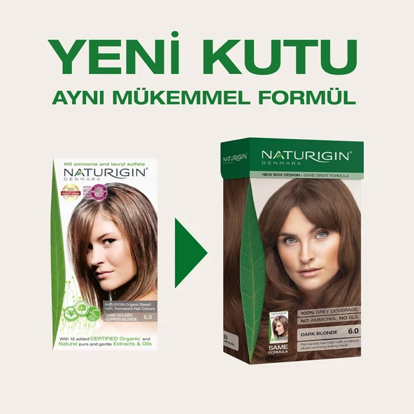 Naturigin Saç Boyası 6.0 Koyu Sarı - 2