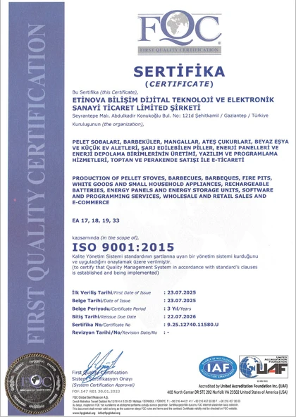 Etinova Eti-B5 Büyük Üç Tarafı Camlı  Fırınsız Şömine Tipi Pelet Soba - 4