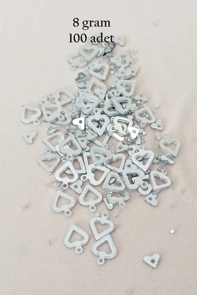 Oya Abiye Bileklik Kolye Pleksi Metalik Plastik Pul Gümüş Renk 8 gram 100 adet - BNC511