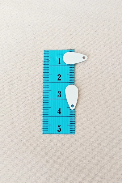 Oya Abiye Bileklik Kolye Pleksi Metalik Plastik Pul Gümüş Renk 8 gram 50 adet - BNC531 - 2