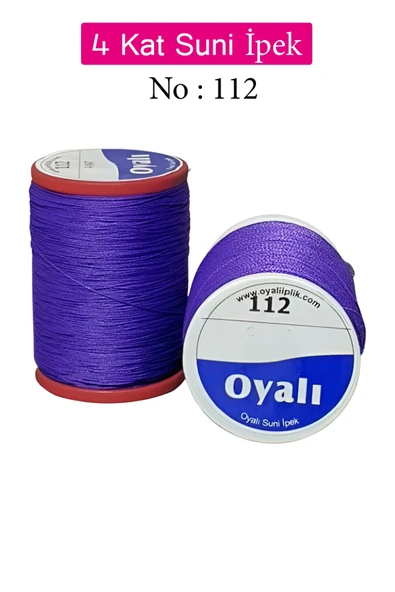 Oyalı 4 Kat Suni İpek İplik İğne Oyası Boncuk İpi Tığ Oyası No:112 ürün görseli 1