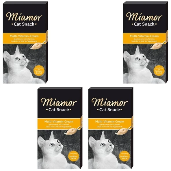 Miamor Cream Multi Vitamin  Likit Kedi Ödülü 6x15 Gr X 4 Adet ürün görseli