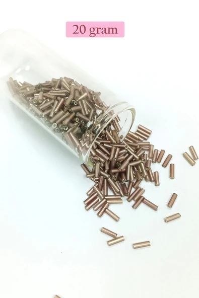 Uzun Boru Kesme Boncuk Çap 2mm Uzunluk 10 mm - 4 Renk - Toplam 80 Gram - BNC426 - Resim 2