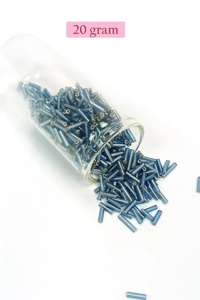 Uzun Boru Kesme Boncuk Çap 2mm Uzunluk 10 mm - 4 Renk - Toplam 80 Gram - BNC426 - Resim 4