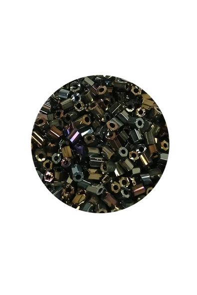 Kesme Cam Boncuk 2mm - 20 Gram - Asker Yeşili -BNC340 - Resim 2