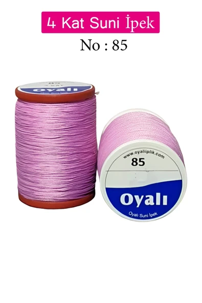 Oyalı 4 Kat Suni İpek İplik İğne Oyası Boncuk İpi Tığ Oyası No:85 ürün görseli 1