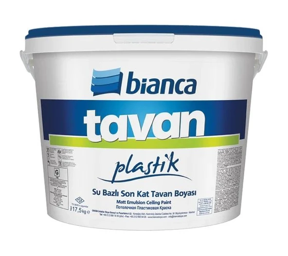Bianca Su Bazlı Parfümlü Son Kat Tavan Boyası 10 Kg - 1
